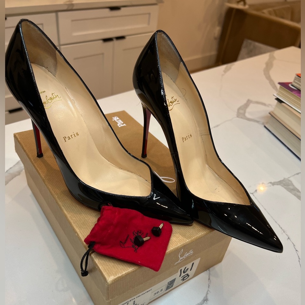 Authentic Christian Louboutin Completa 100 Patent Size 39.5 EU/ 9.5 US.